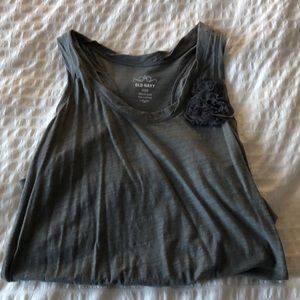 Grey racer back tank style shirt